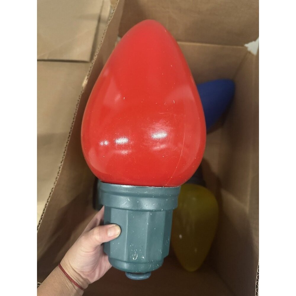 ONE Large 13” Blow Mold Bulb Light LED Holiday Jumbo‎ Christmas Ornament Random